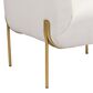 Zuo Modern Micaela Arm Chair in Ivory and Gold, , large