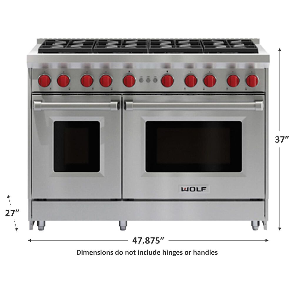 Wolf 48&quot; Pro Gas Range in Stainless Steel, , large
