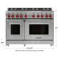 Wolf 48" Pro Gas Range in Stainless Steel, , large