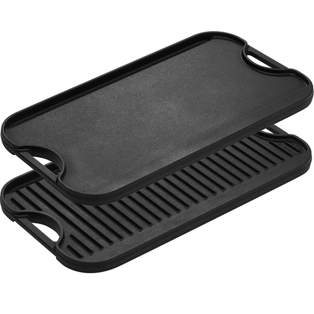 Lodge 20" x 10" Pro-Grid Iron Reversible Griddle, , large