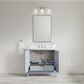 37B Fenwick 36" Single Bathroom Vanity in Soft Blue with Glossy White Composite Stone Top and Backsplash, , large