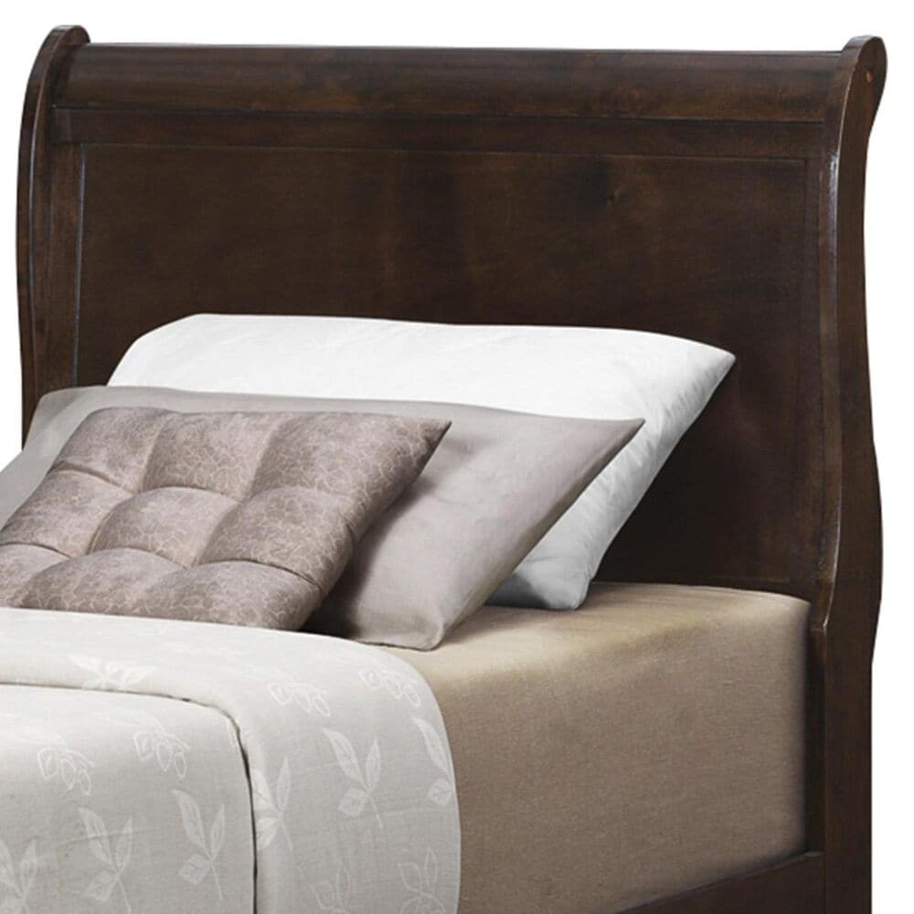 Pacific Landing Louis Philippe Twin Sleigh Bed in Cappuccino, , large