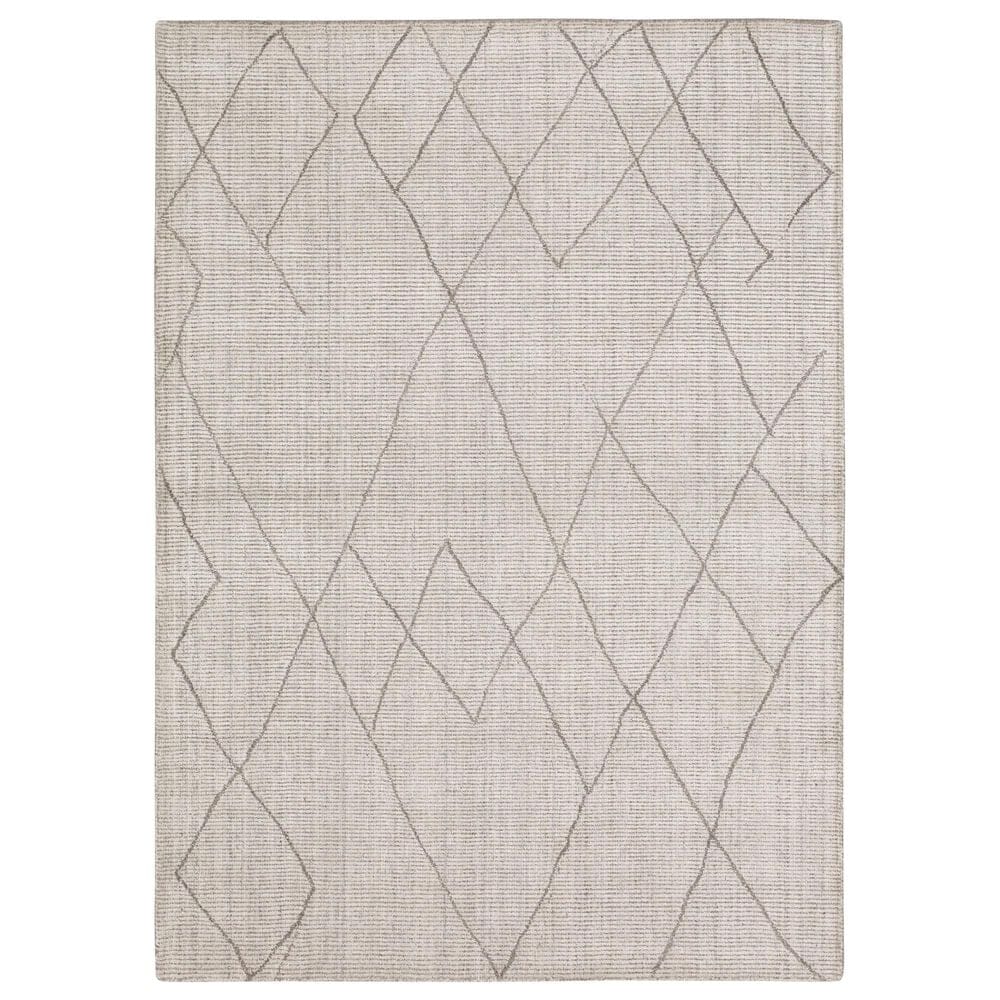 Karastan Tangier RG187-620 9" x 12" Tribal Diamond Silver Area Rug, , large