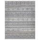 Surya Pompei 9" x 12" White, Black, Metallic Silver, Gray, Brown and Sky Blue Area Rug, , large