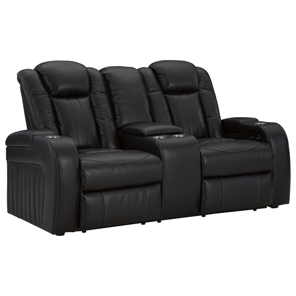 Ashley Caveman Den 2-Piece Power Reclining Living Room Set in Midnight, , large