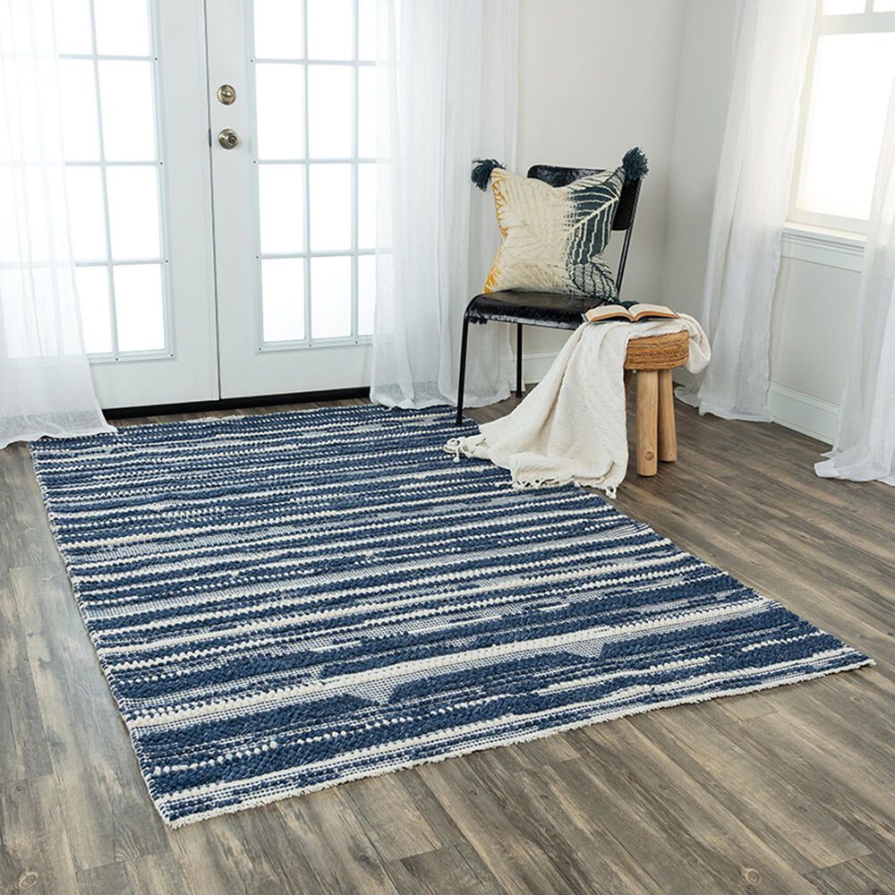 RIZZY Capri 7&#39;6&quot; x 9&#39;6&quot; Ivory and Blue Area Rug, , large