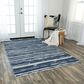 RIZZY Capri 7"6" x 9"6" Ivory and Blue Area Rug, , large