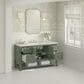 James Martin Vanities Breckenridge 60" Single Bathroom Vanity in Smokey Celadon with 3 cm Victorian Silver Quartz Top and Rectangular Sink, , large