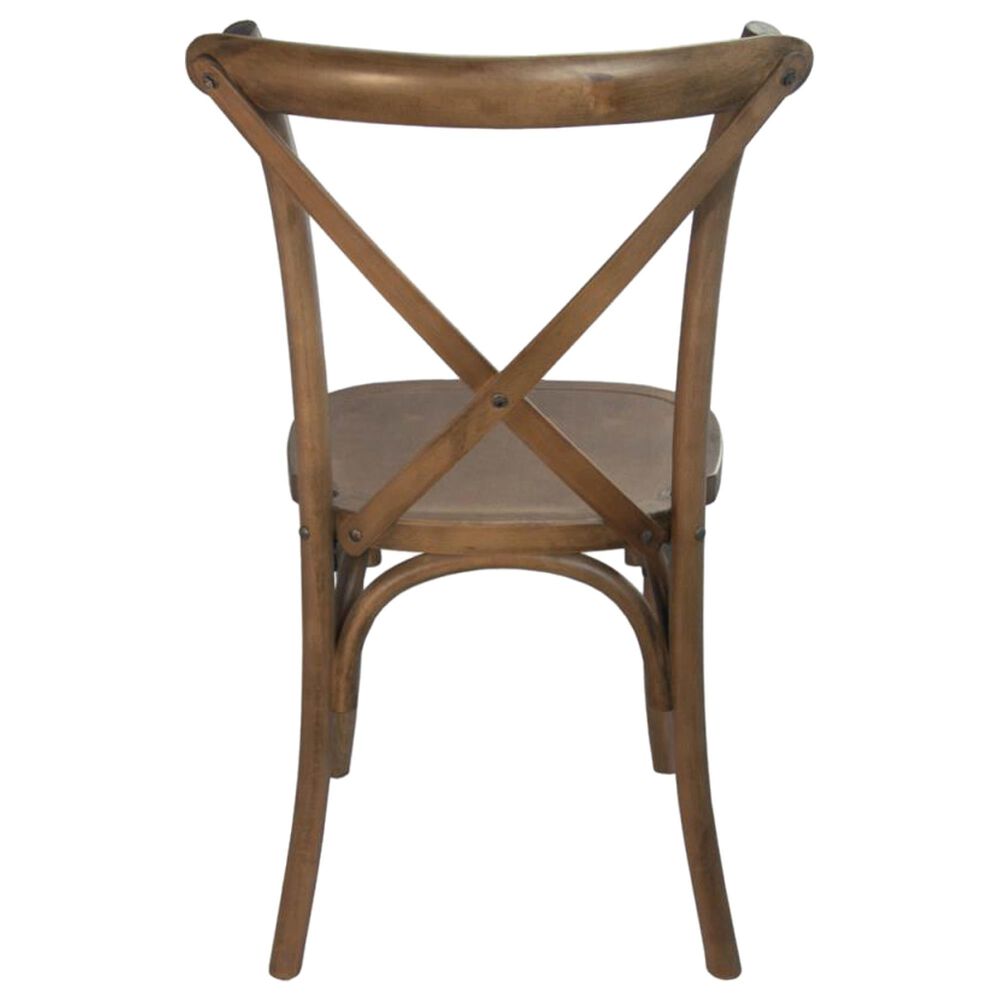 Flash Furniture Advantage XBack Dining Side Chair in Light Brown NFM