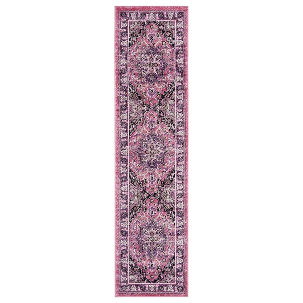Safavieh Skyler SKY126N 2" x 8" Pink and Ivory Scatter Rug, , large