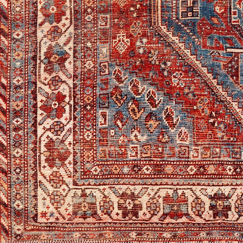 Surya Amelie 2&#39;7&quot; x 7&#39;10&quot; Blue, Orange, Saffron, Brown and Beige Runner, , large