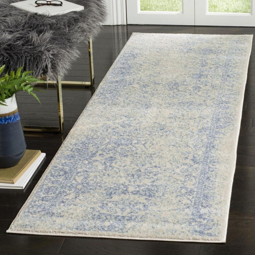 Safavieh Adirondack ADR109L 2&#39;6&quot; x 8&#39; Ivory and Light Blue Runner, , large