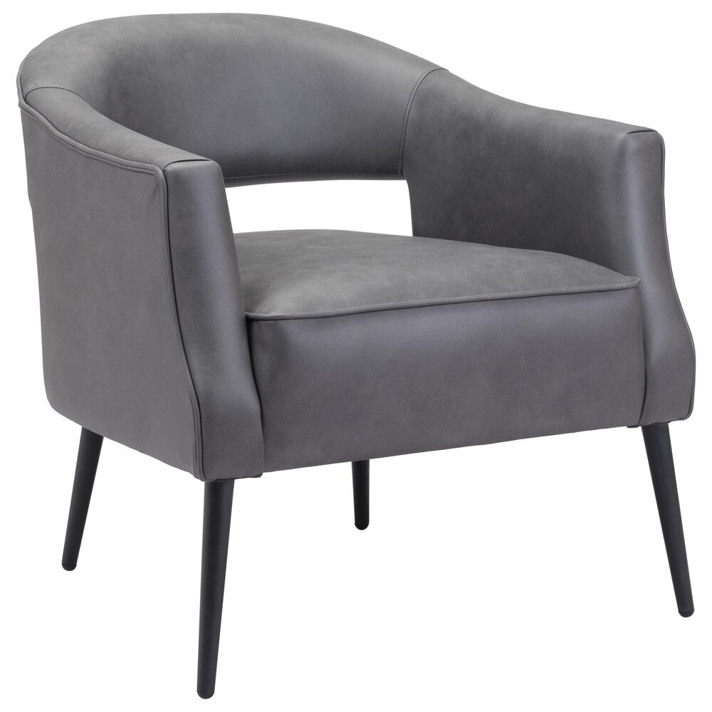 Zuo Modern Berkeley Accent Chair in Vintage Gray and Gold, , large