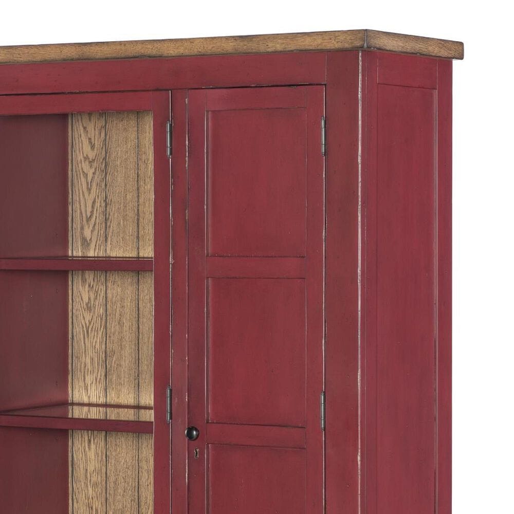 Legacy Classic Furn Direct Shp Vintage Market Curio Cabinet in Barnwood Oak and Spiced Apple, , large