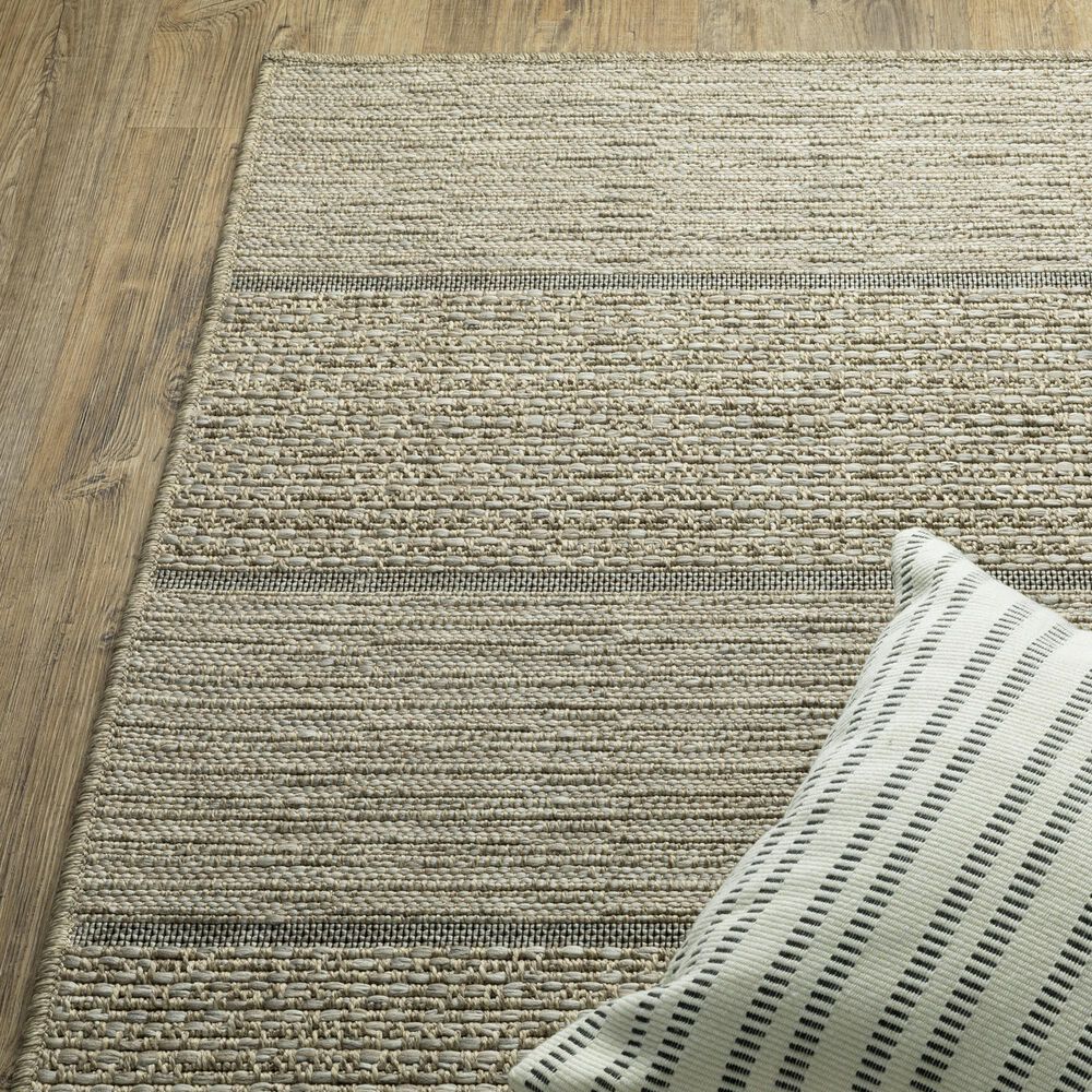 Oriental Weavers Tortuga TR01A 3&#39;3&quot; x 5&#39; Beige and Black Area Rug, , large
