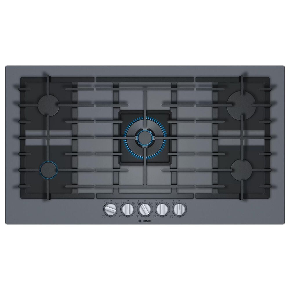 Bosch Benchmark 36" Tempered Glass Gas Cooktop in Dark Silver, , large