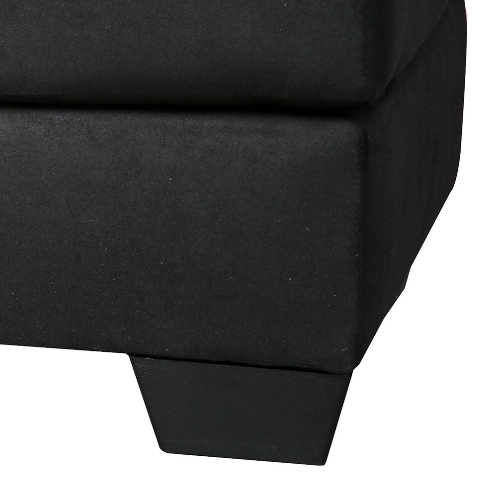 Ashley Darcy Standard Ottoman in Black, , large
