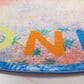 Safavieh Kids Playhouse 5" Round Blue and Orange Rug, , large