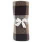 Ganz USA 50" x 60" Plaid Woven Throw in Black, Tan and Natural, , large