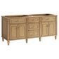 James Martin Vanities Lorelai 72" Double Vanity in Light Natural Oak with 3 cm White Zeus Quartz Top, , large