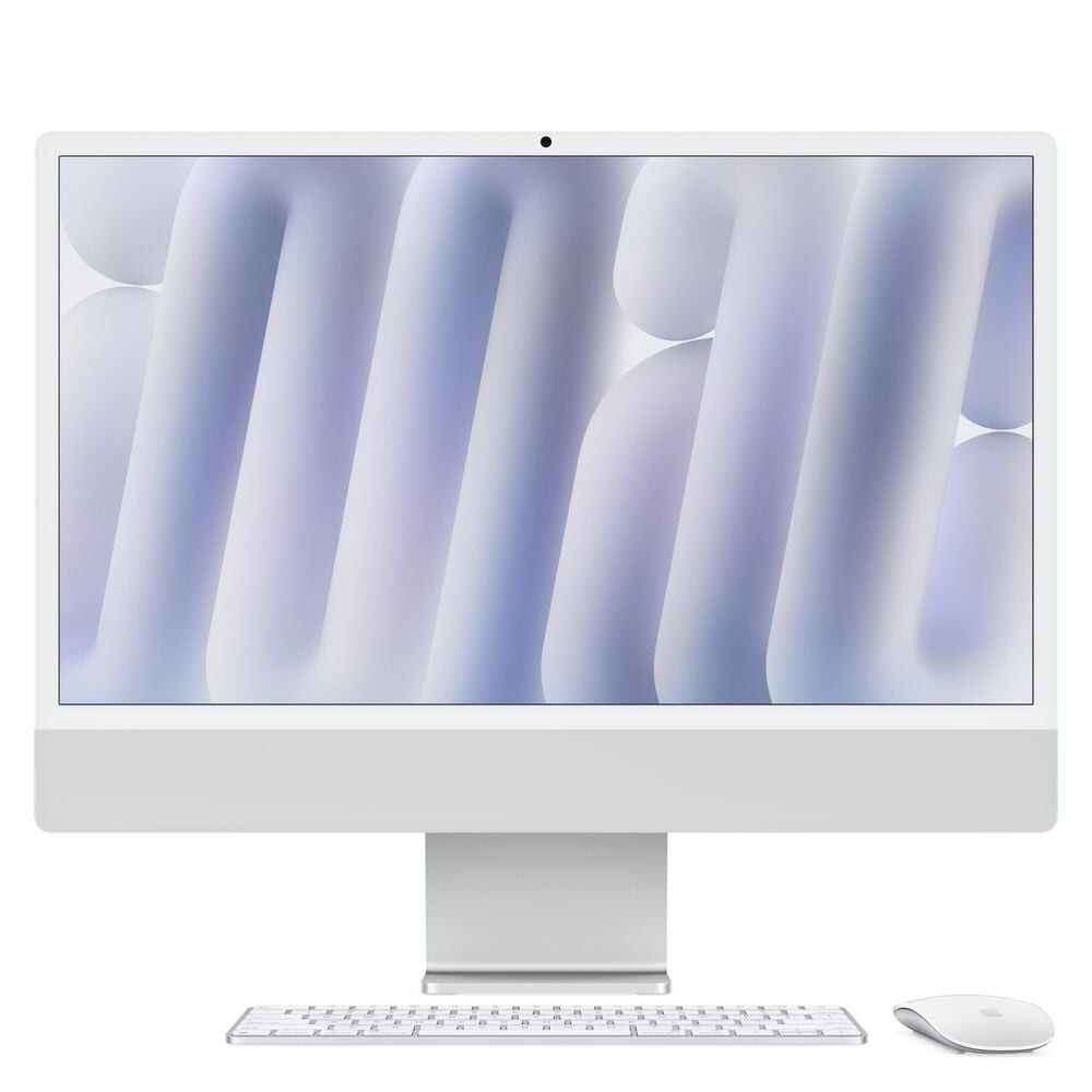 Apple 24-Inch iMac with Retina 4.5K display: Apple M4 Chip with 8-core CPU and 8-core GPU 16GB Unified Memory, 256GB SSD in Silver (Latest Model), , large