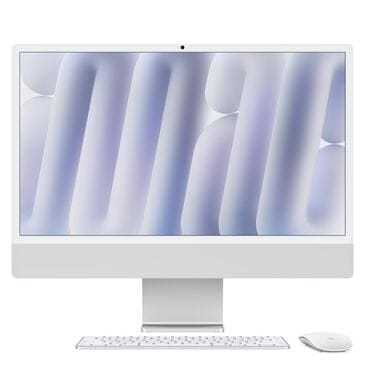 Apple 24-Inch iMac with Retina 4.5K display: Apple M4 Chip with 8-core CPU and 8-core GPU 16GB Unified Memory, 256GB SSD in Silver (Latest Model), , large
