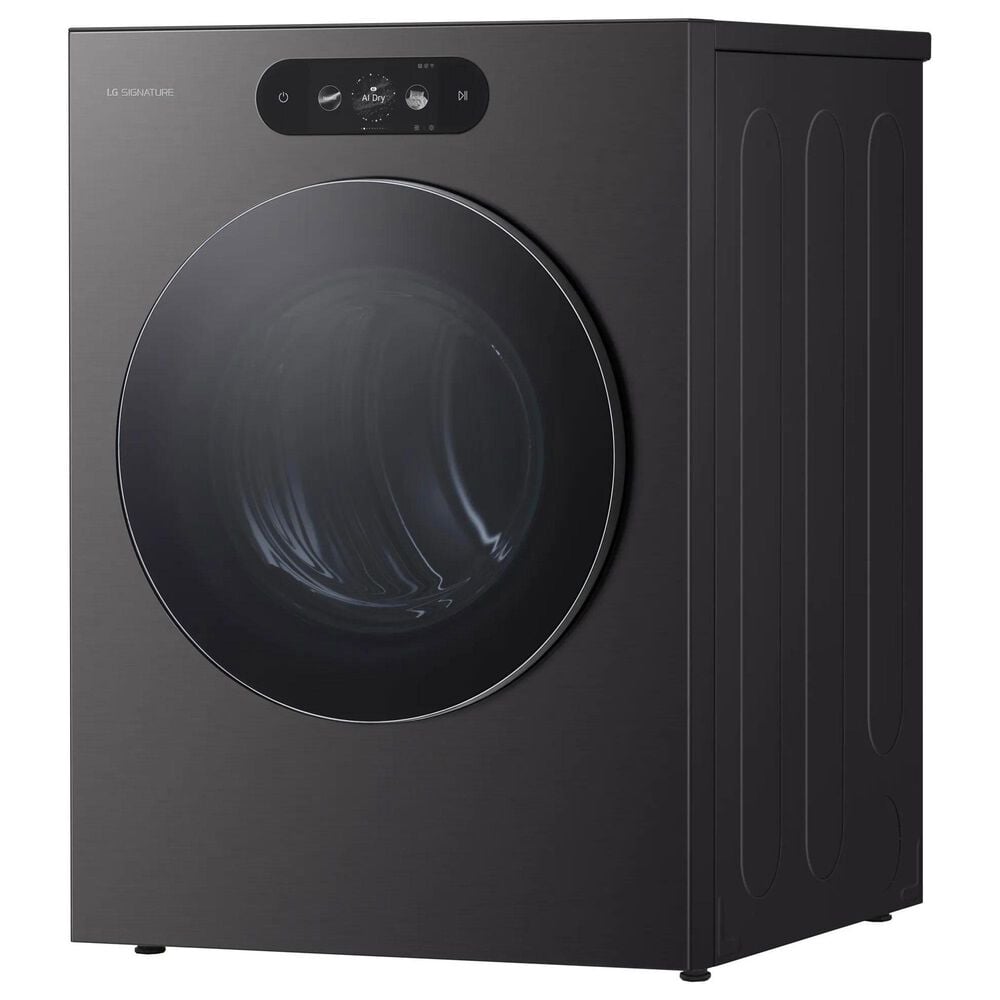 LG 5.8 Cu. Ft. Smart Front Load Washer and 9 Cu. Ft. Smart Electric Dryer Laundry Pair in Brushed Black Steel, , large