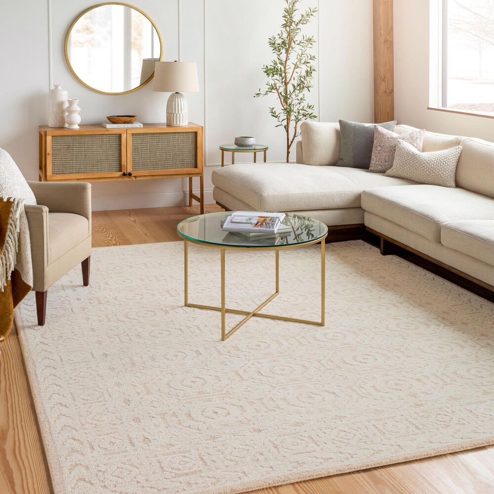 Surya Louvre Tan and Cream 9&#39; x 12&#39; Area Rug, , large