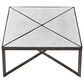 Furniture Worldwide Abstraction Cocktail Table in White and Aged Bronze, , large