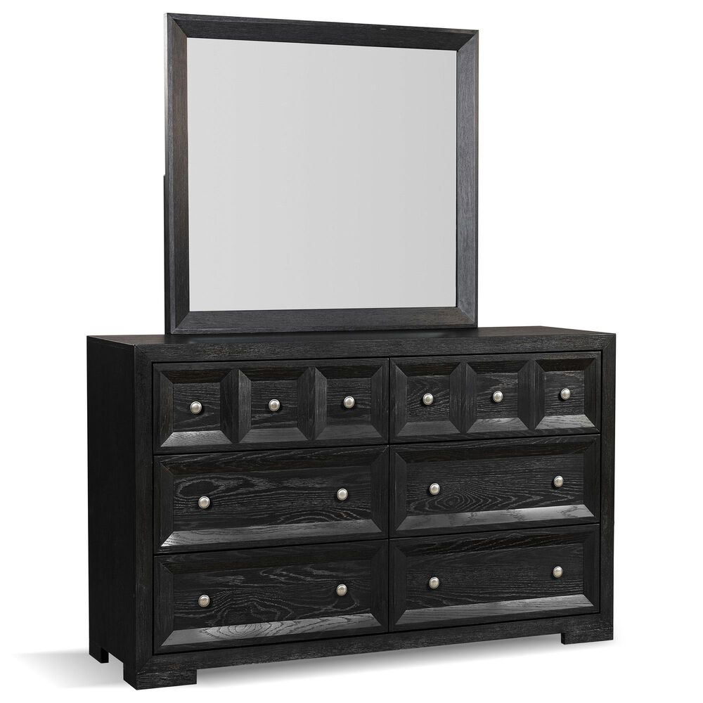 Furniture of America Hatton Cross 6-Drawer Dresser in Weathered Black, , large