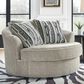 Ashley Calnita Oversized Swivel Accent Chair in Sisal, , large