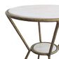 Uttermost Refuge Side Table in White and Gold, , large