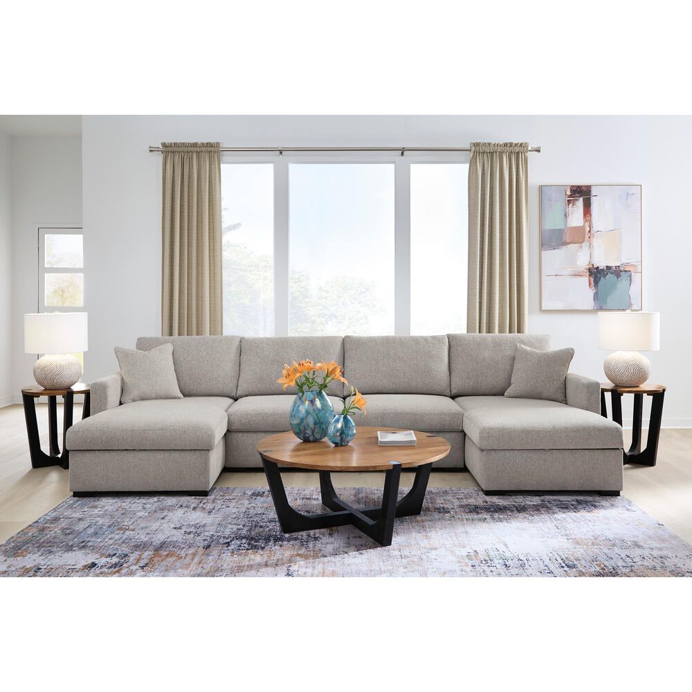 Ashley ModMax Luxe 4-Piece Symmetrical Sectional with Double Chaise in Flint, , large