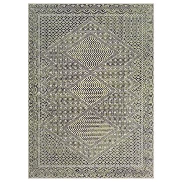 Surya Carpet, Inc. Lavadora 6"7" x 9" Black, Sage, Gray and Light Gray Area Rug, , large