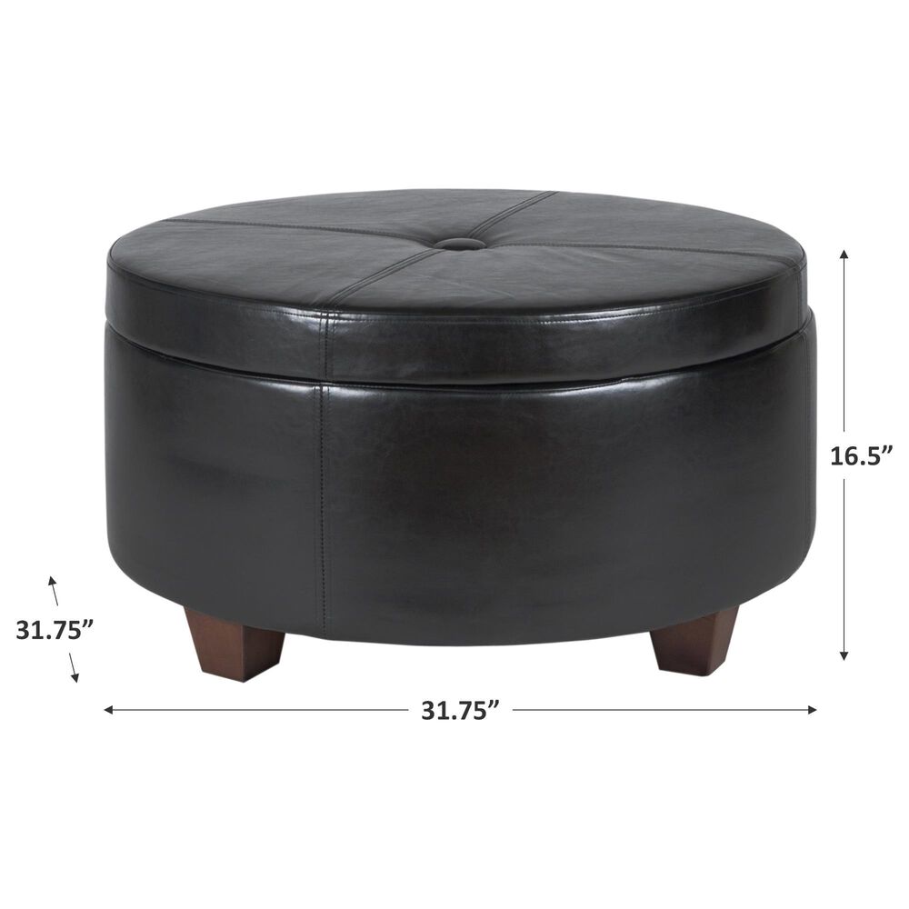 Kinfine Winston Storage Ottoman in Black, , large