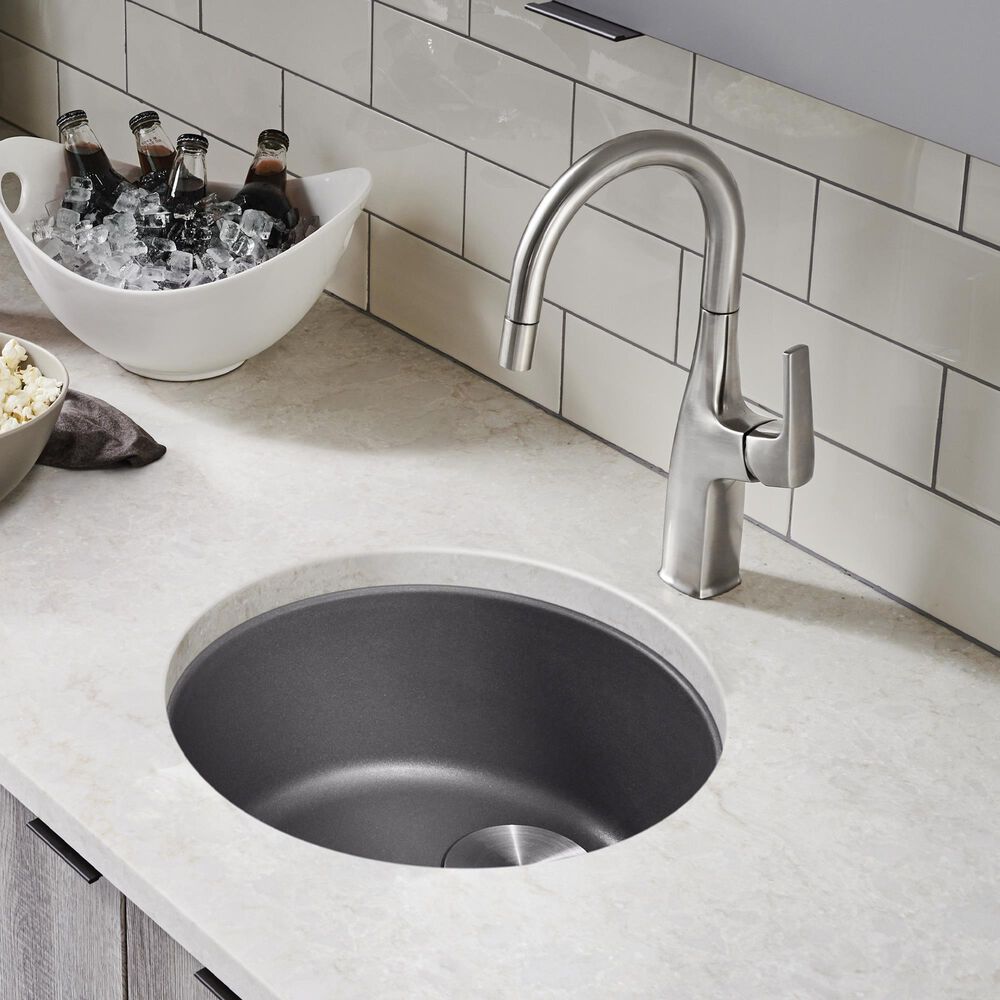 Blanco Rondo 18&quot; Dual Mount Bar Sink in Cinder, , large