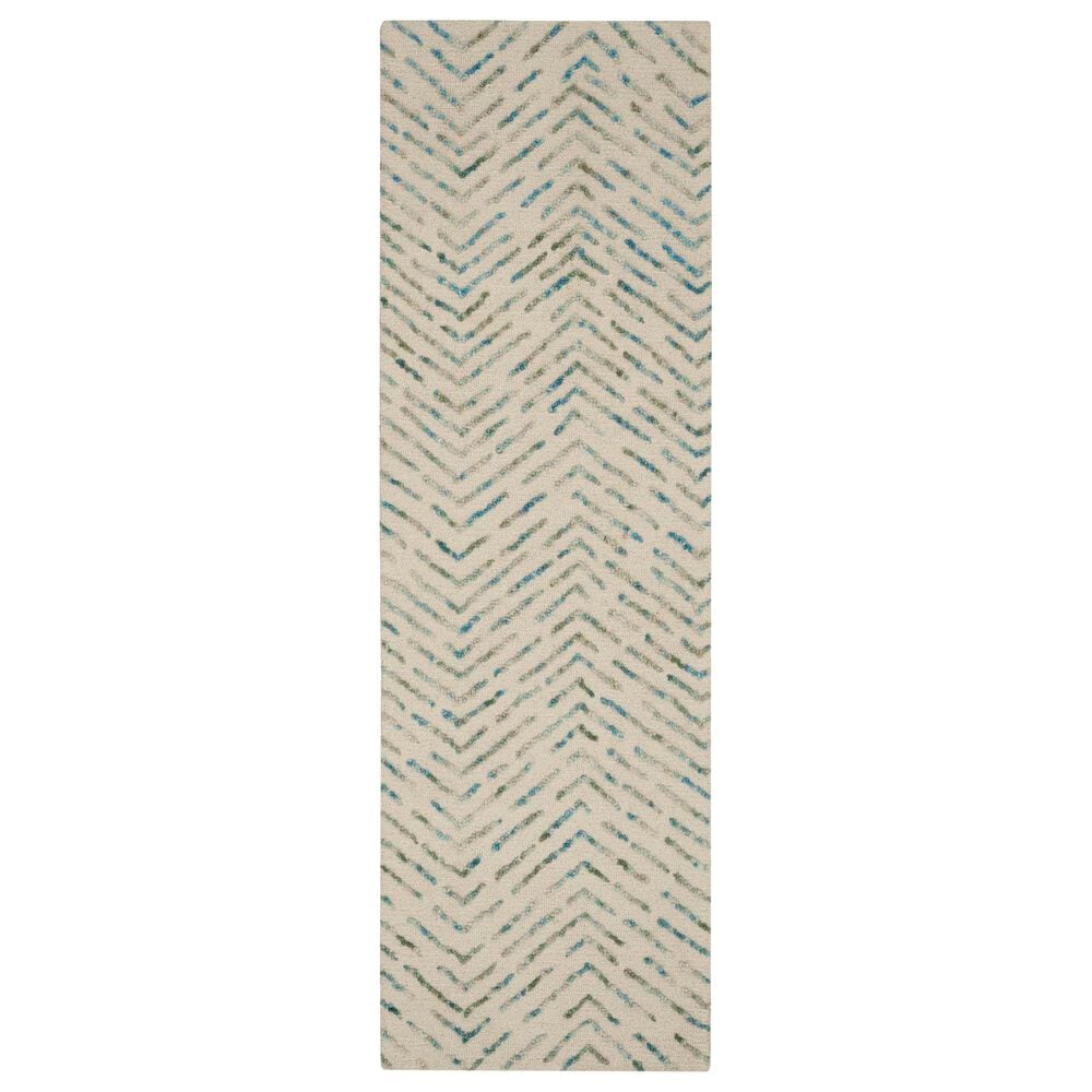 Nourison Colorado 2"3" x 7"6" Ivory and Green Runner, , large
