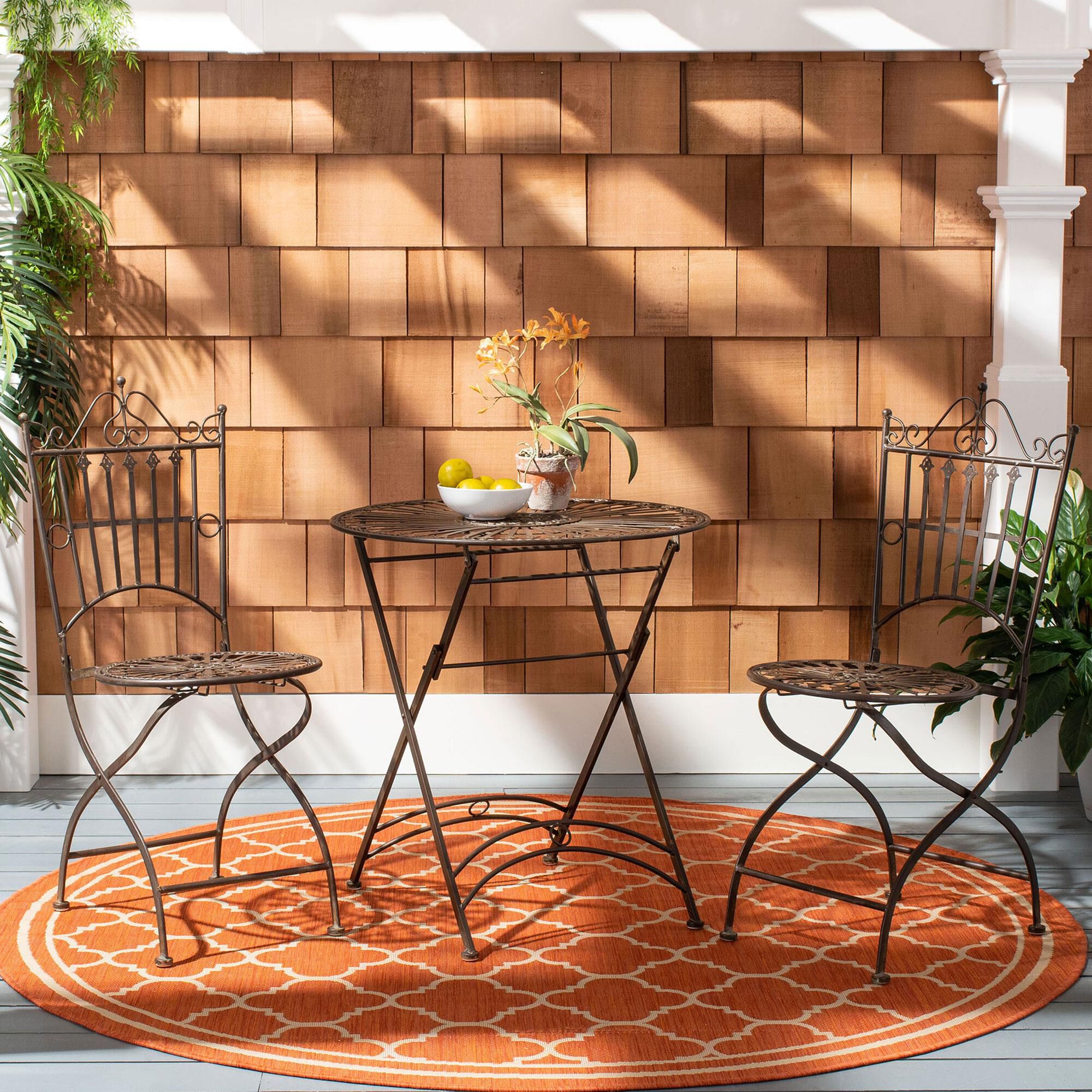 Safavieh Belen Bistro Set in Rust NFM