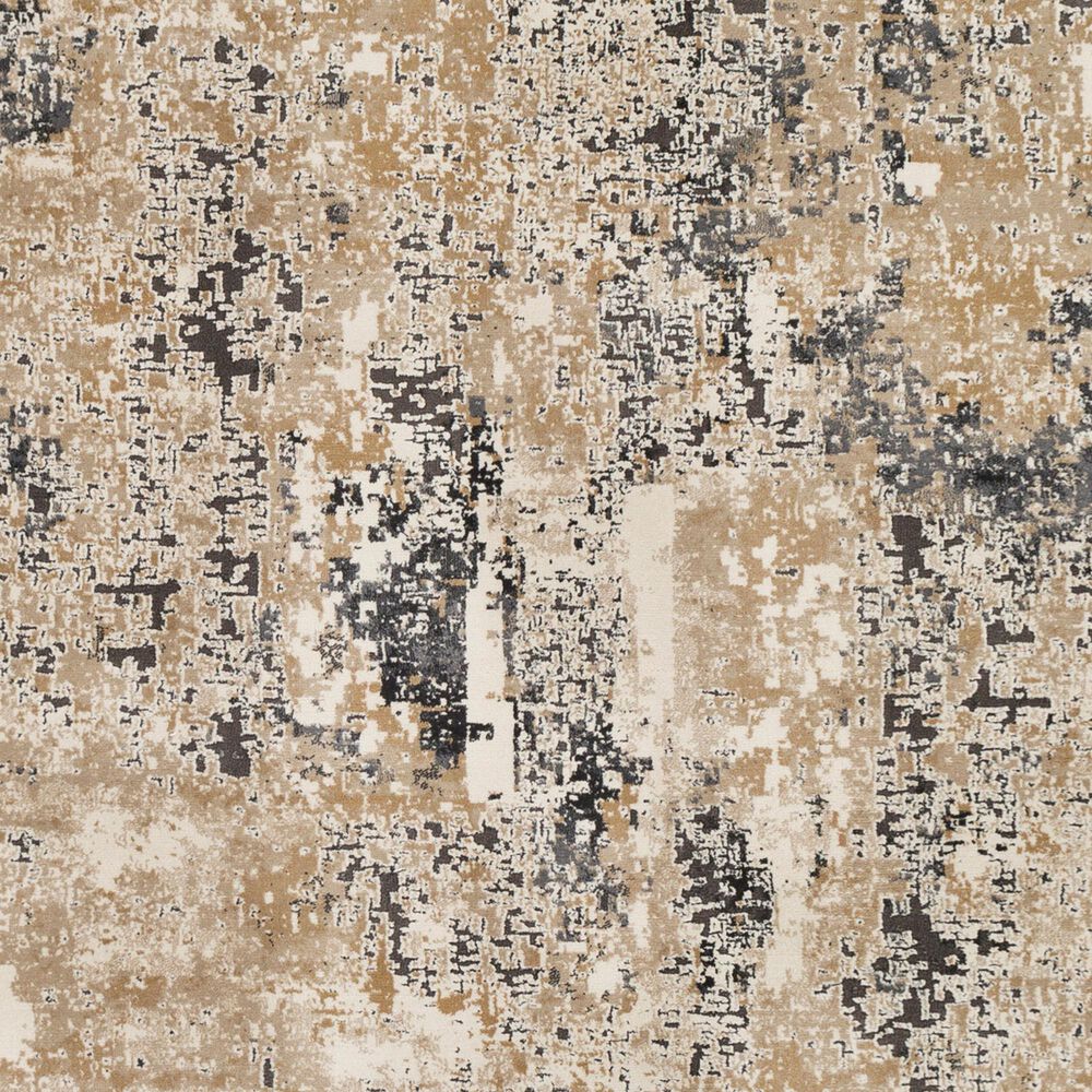 Surya Pune Light Beige, Tan, Dark Brown, Black and Charcoal 2&#39;7&quot; x 10&#39;2&quot; Runner, , large