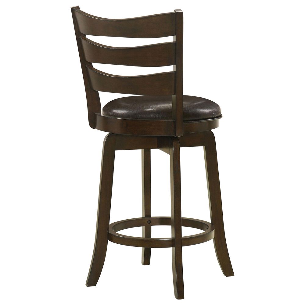 Coaster Murphy Swivel Counter Stool in Dark Cherry, , large