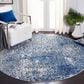 Safavieh Aston ASN706 6"7" Round Navy and Gray Area Rug, , large