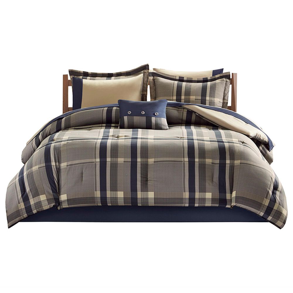 Hampton Park Robbie 9-Piece Full Comforter Set in Navy and Multicolor, , large