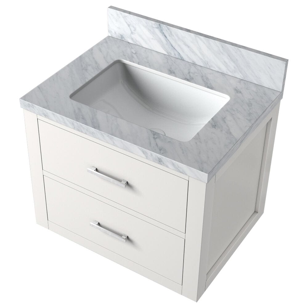 Lexora Home Castor 24&quot; Single Bathroom Vanity in White with White Acrylic Top and Rectangular Sink, , large