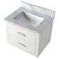 Lexora Home Castor 24" Single Bathroom Vanity in White with White Acrylic Top and Rectangular Sink, , large