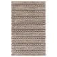 L&R Resources Bleached Naturals 9" x 12" Jet Black Area Rug, , large