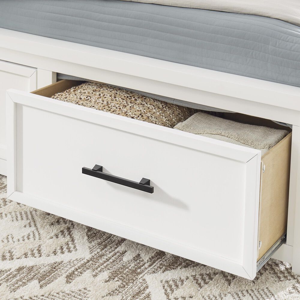 Ashley Queen Storage Bed and Two Nightstands in White and Natural, , large