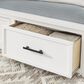 Ashley Queen Storage Bed and Two Nightstands in White and Natural, , large