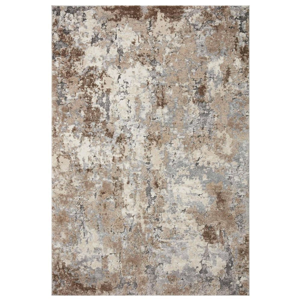 Loloi Theory Dove and Bark 3"7" x 5"7" Area Rug, , large