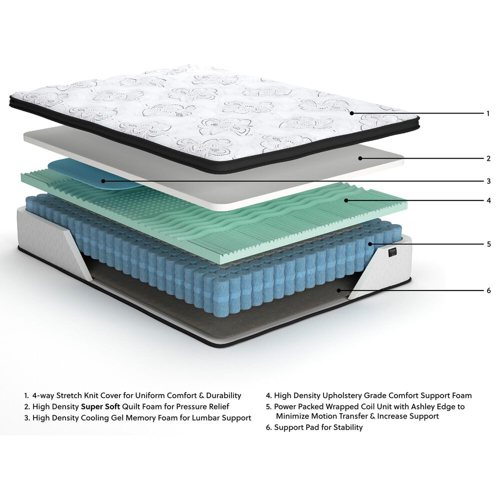 Ashley Chime 12" Hybrid Extra Plush Tight Top King Mattress, , large