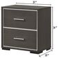 Crown Mark Sharpe Nightstand in Gray Brown, , large